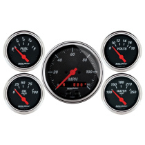 Mätarkit 5st 87mm & 52mm GPS-styrd Hastighetsmätare DESIGNER BLACK